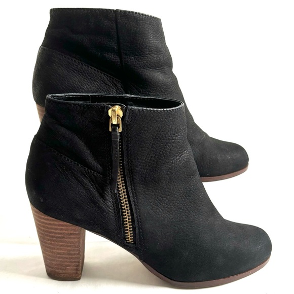 Cole Haan Grand OS Davenport Nubuck Zip Leather Ankle Boots Black Size 7B - Picture 1 of 17